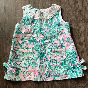 Lilly Pulitzer Dress - missing matching bloomers turquoise and pink